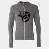 Triblend Lightweight Full-Zip Hooded Long Sleeve Tee Thumbnail