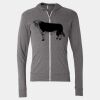 Triblend Lightweight Full-Zip Hooded Long Sleeve Tee Thumbnail