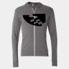 Triblend Lightweight Full-Zip Hooded Long Sleeve Tee Thumbnail