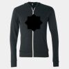 Unisex Triblend Lightweight Full-Zip Hooded Long Sleeve Tee Thumbnail