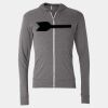 Triblend Lightweight Full-Zip Hooded Long Sleeve Tee Thumbnail