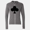 Triblend Lightweight Full-Zip Hooded Long Sleeve Tee Thumbnail