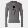 Triblend Lightweight Full-Zip Hooded Long Sleeve Tee Thumbnail