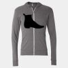 Triblend Lightweight Full-Zip Hooded Long Sleeve Tee Thumbnail