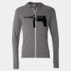 Triblend Lightweight Full-Zip Hooded Long Sleeve Tee Thumbnail