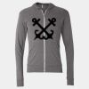 Triblend Lightweight Full-Zip Hooded Long Sleeve Tee Thumbnail