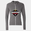 Triblend Lightweight Full-Zip Hooded Long Sleeve Tee Thumbnail