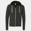 Unisex Triblend Sponge Fleece Full-Zip Hoodie Sweatshirt Thumbnail